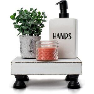Decorative Wood Riser For Your Kitchen or Bathroom Farmhouse Pedestal Stand-